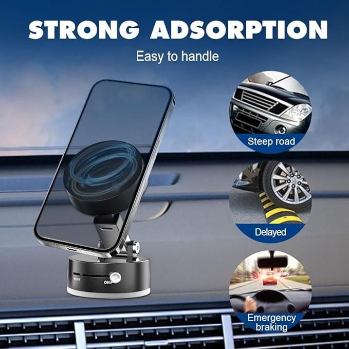 Magnetic Suction Phone Holder – Hands-Free 360° Mount for All Devices